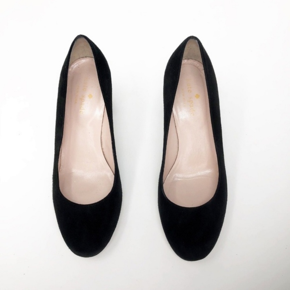🖤 KATE SPADE 🩶 Metallic Glitter Chunky Heel Pumps sz 6 - Picture 2 of 8